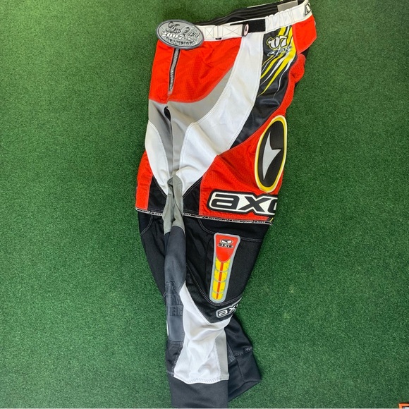 AXO Sport Racing 2007 Moto Champion Motocross Pants Sz 32 Red Black Yellow Y2k - Picture 3 of 12